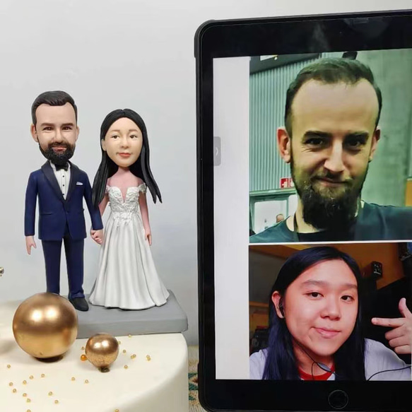 ケーキトッパー オーダーメイド 似顔絵プレゼント フィギュア人形ぬいぐるみ 結婚式祝い 周年記念日 夫婦 カップル 両親                                     LifeXtyle へようこそ。結婚式、バレンタインデー、記念日、そし A1430330012(10999円)