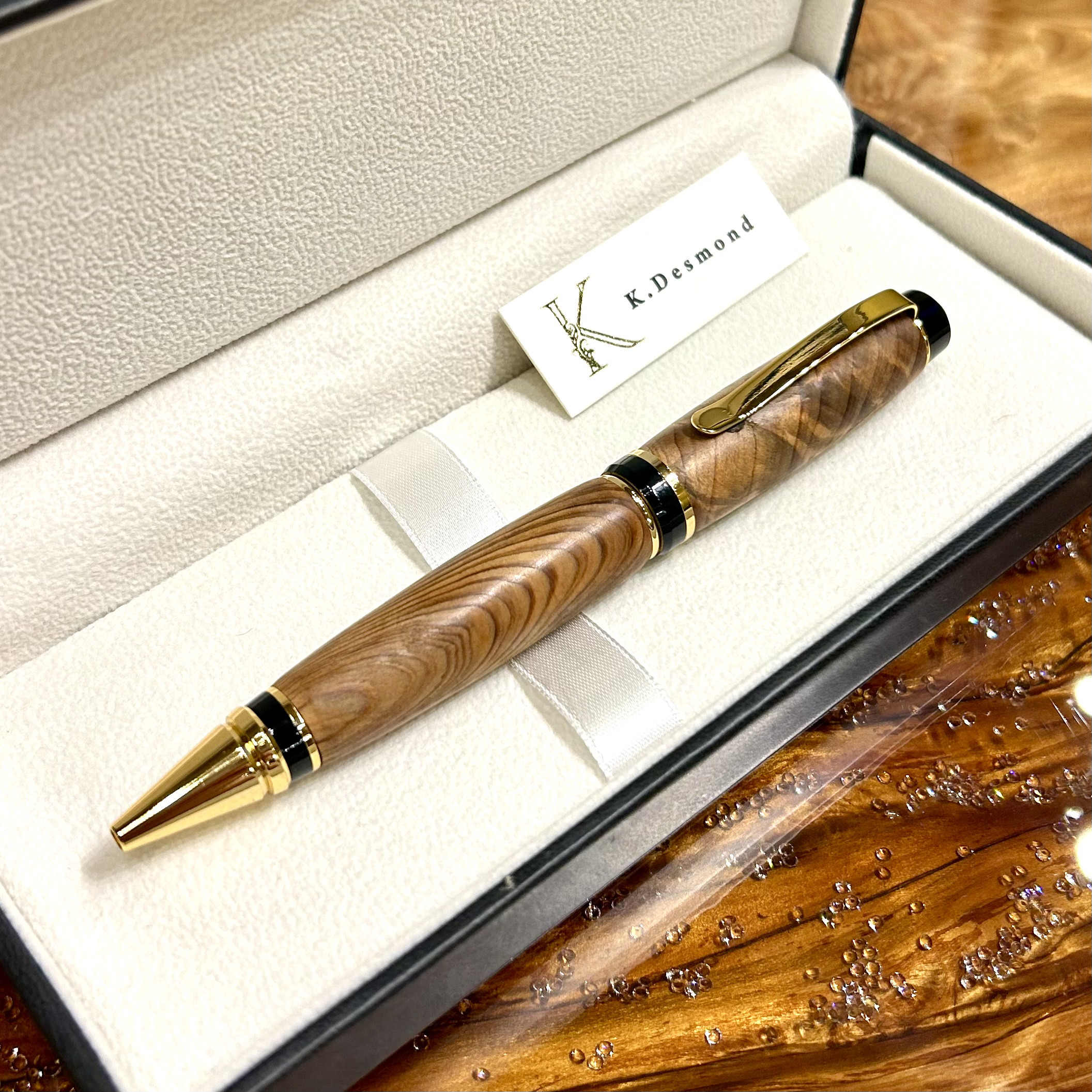 【超希少】屋久杉・虎杢・光明杢のボールペン・長寿を祈る贈り物に　CZ1239 27,740円