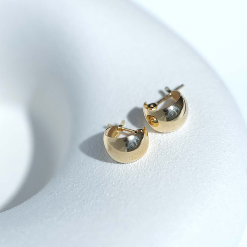Amazon | 【ジュエリーエクセレンテ】K18 フープピアス 5mm×10mm