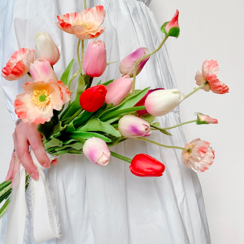 チューリップ ウェディングブーケ 花束 フォトウェディングや前撮りに