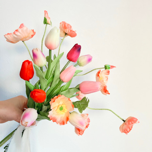 チューリップ ウェディングブーケ 花束 フォトウェディングや前撮りに