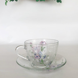 ヨーロピアンブーケのハーブティーカップ・野バラとポピー 2枚目の画像