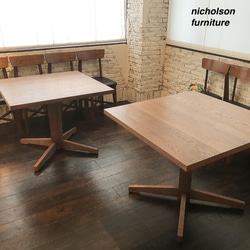 テーブル脚　木製一本脚 十字タイプ　オーク材（スリーサイズ）［ 定番品・受注生産 ］ 11枚目の画像