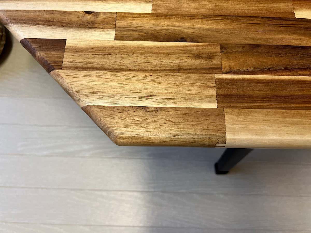 【送料無料】 ローテーブル 8角 90cm アカシア 折りたたみ脚