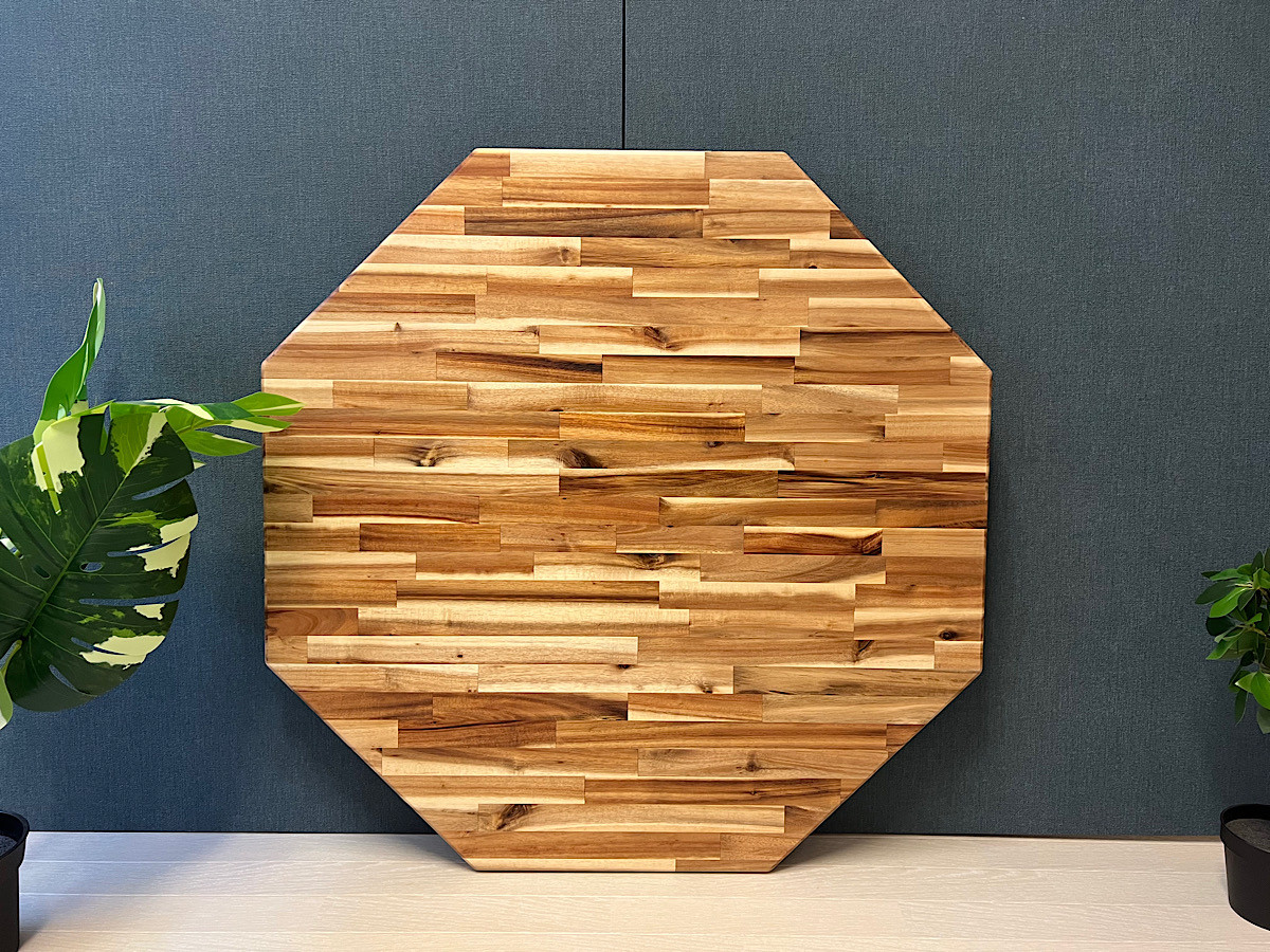 【送料無料】 ローテーブル 8角 90cm アカシア 折りたたみ脚