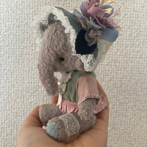 yui.elephantです！テディベア　ゾウ Miss象 Miss Elephant テディベア ヨーロッパ 貴族 田園NO.5