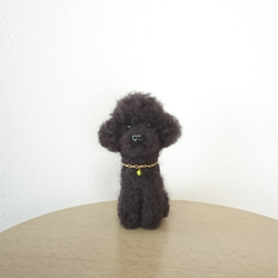 羊毛フェルト 犬 トイプードル〈アプリコット〉☆ ぬいぐるみ 羊毛