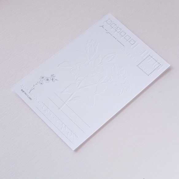 レトロな韓国ポストカード(フラワー⑥)5枚セット　韓国文具　韓国雑貨　韓国文房具　手帳　コラージュ　北欧　ポストカード 6枚目の画像