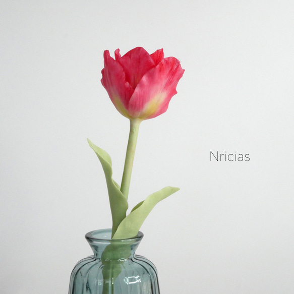 枯れないチューリップ✿クレイフラワーNO.t7−R アートフラワー