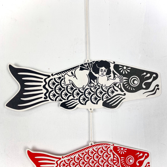 湘南鯉のぼり モビール三連鯉のぼり 子供の日/端午の節句 ⭐︎室内用 2枚目の画像