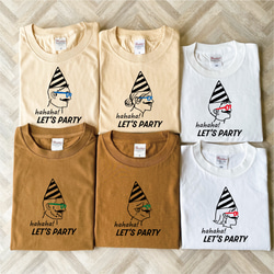 【名前可】パーティーTシャツ(半袖) 選べるファミリーデザイン【母の日迄にお届け4/29締切】 1枚目の画像