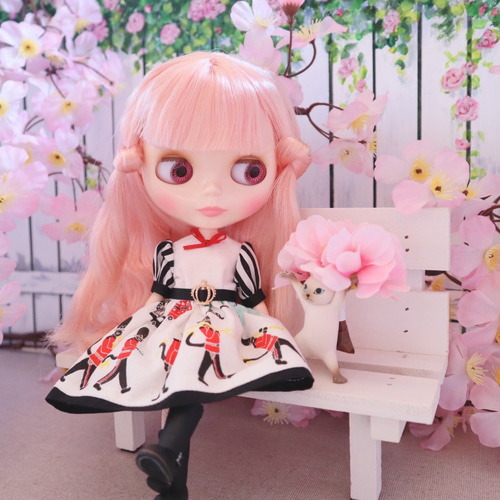 ゆ*ん様 リカちゃんハンドメイド服　ピンク♡桜のドレス リカちゃんドレス】乙女の夢プリンセス ジュエリーお花いっぱい