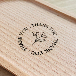 ブナの木☆thank you刻印キャッシュトレー 3枚目の画像