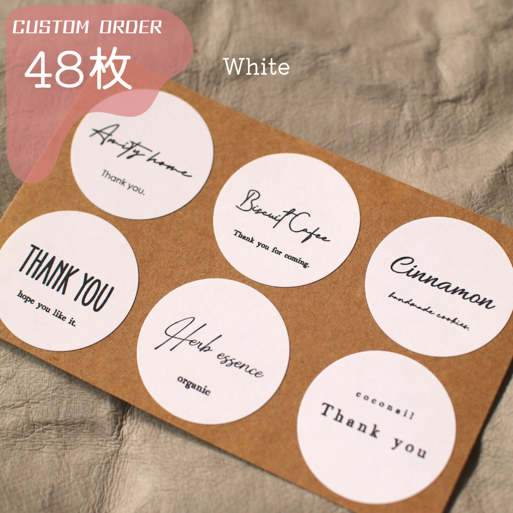 【丸＃34】ツヤありショップシール★サンキューシールアクセサリー台紙の梱包お供に