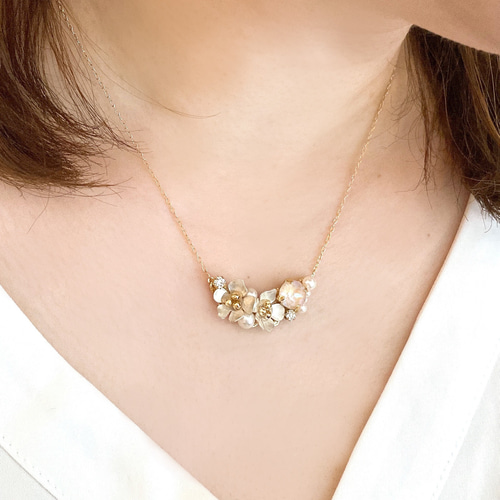 creema限定】白桜のアクセサリーセット(アイボリー) イヤリング