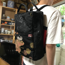 楽天市場】【帯リメイク2wayバッグ】着物帯和装リュックサック