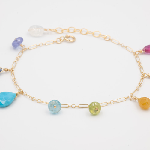 【ふなえる】天然石ブレスレット 3点 カラフルな天然石のブレスレット3 ブレスレット chicolo 通販