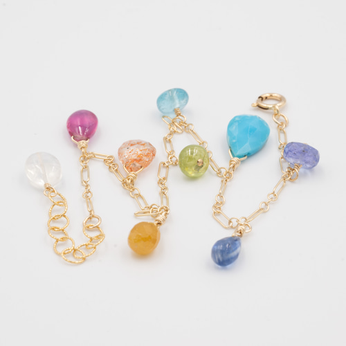 カラフルな天然石のブレスレット3 ブレスレット chicolo 通販