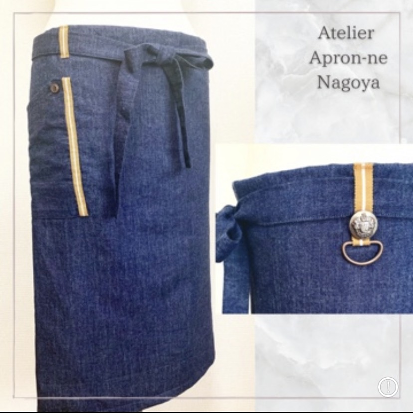 発送3日以内 デニム 腰巻 ぬれんがねエプロン 表地で吸水・裏地で水から守るタイプ 男女兼用　ギフト可 名入れok