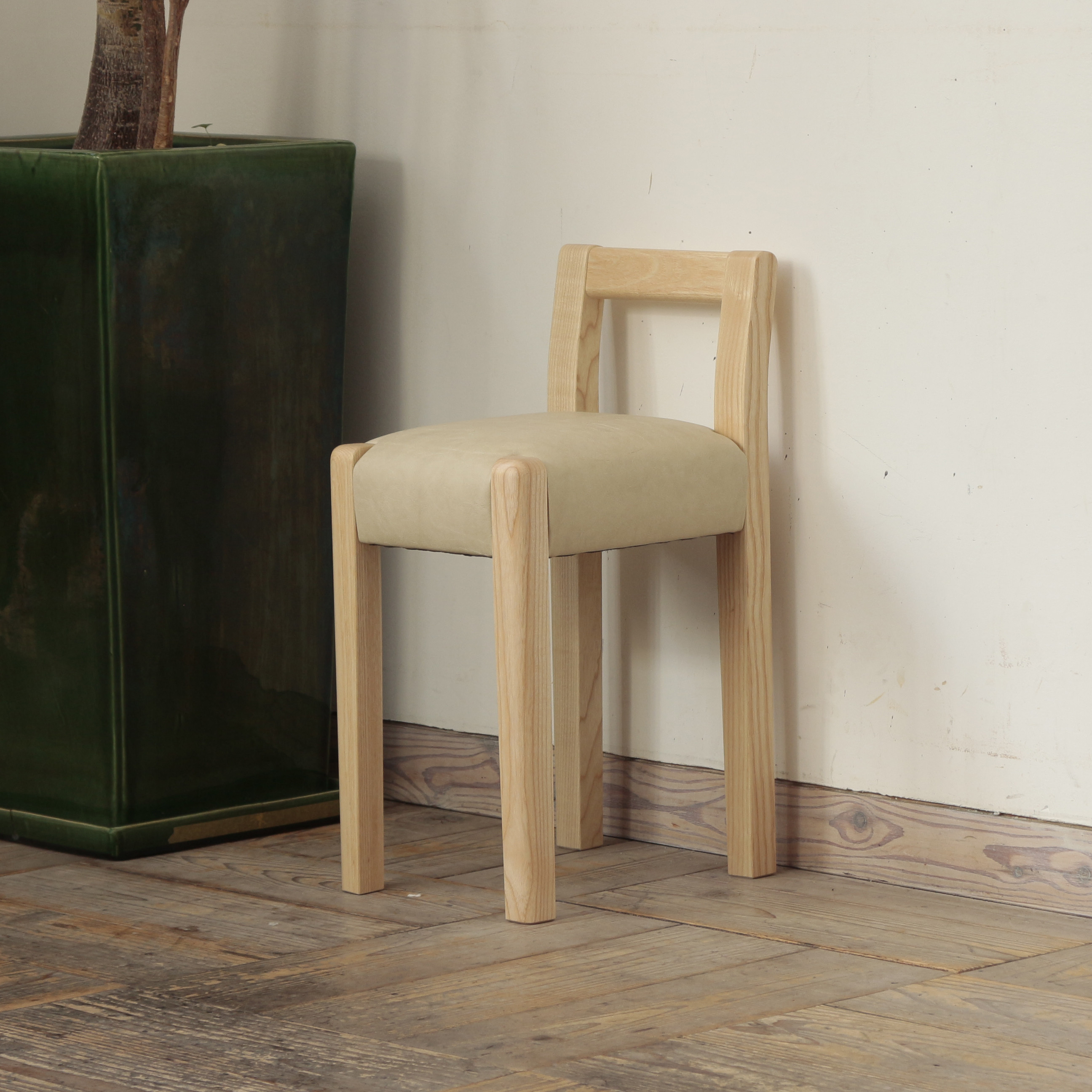 玄関スツール ミニタイプ（NA×Ba-02 合皮アイボリー） 31,460円