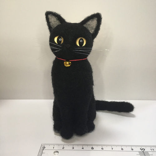 羊毛フェルト 黒猫 羊毛フェルト めぐめぐ 通販 15627271｜Creema