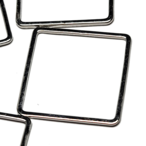 フレーム スクエア 10個 コネクター シルバー メタル チャーム