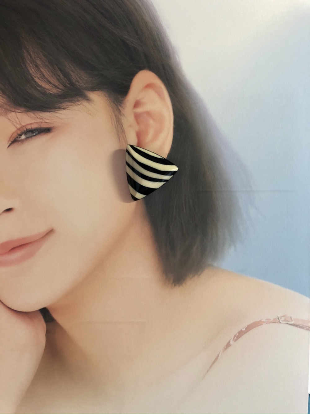 ★本象牙　ゼブライヤリング（ピアス）NI-2