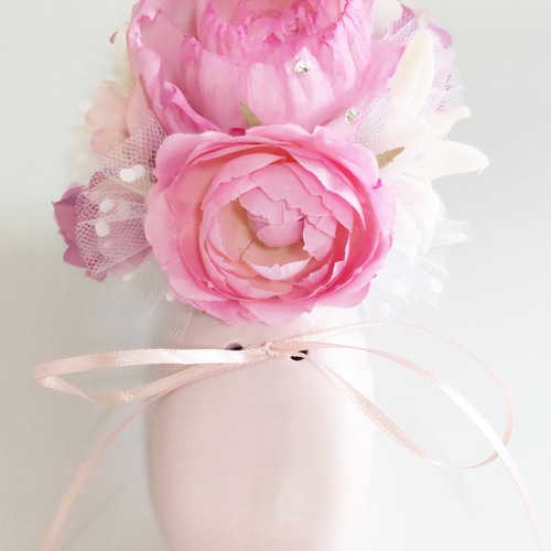 バレエの発表会のプレゼントに♡ピンクのソラフラワーの薔薇のトウ
