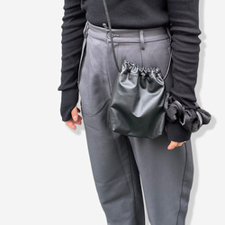 ▼KURO/豐滿可愛抽繩手拿包春單調/智能手機單肩/智能手機手拿包(BP230317) 第2張的照片