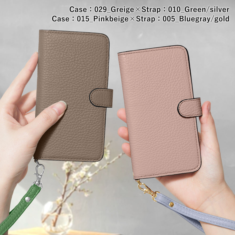 1024×2色　ストラップ 全機種対応 　本革 　手帳型 スマホケース　Android  #mm00000310
