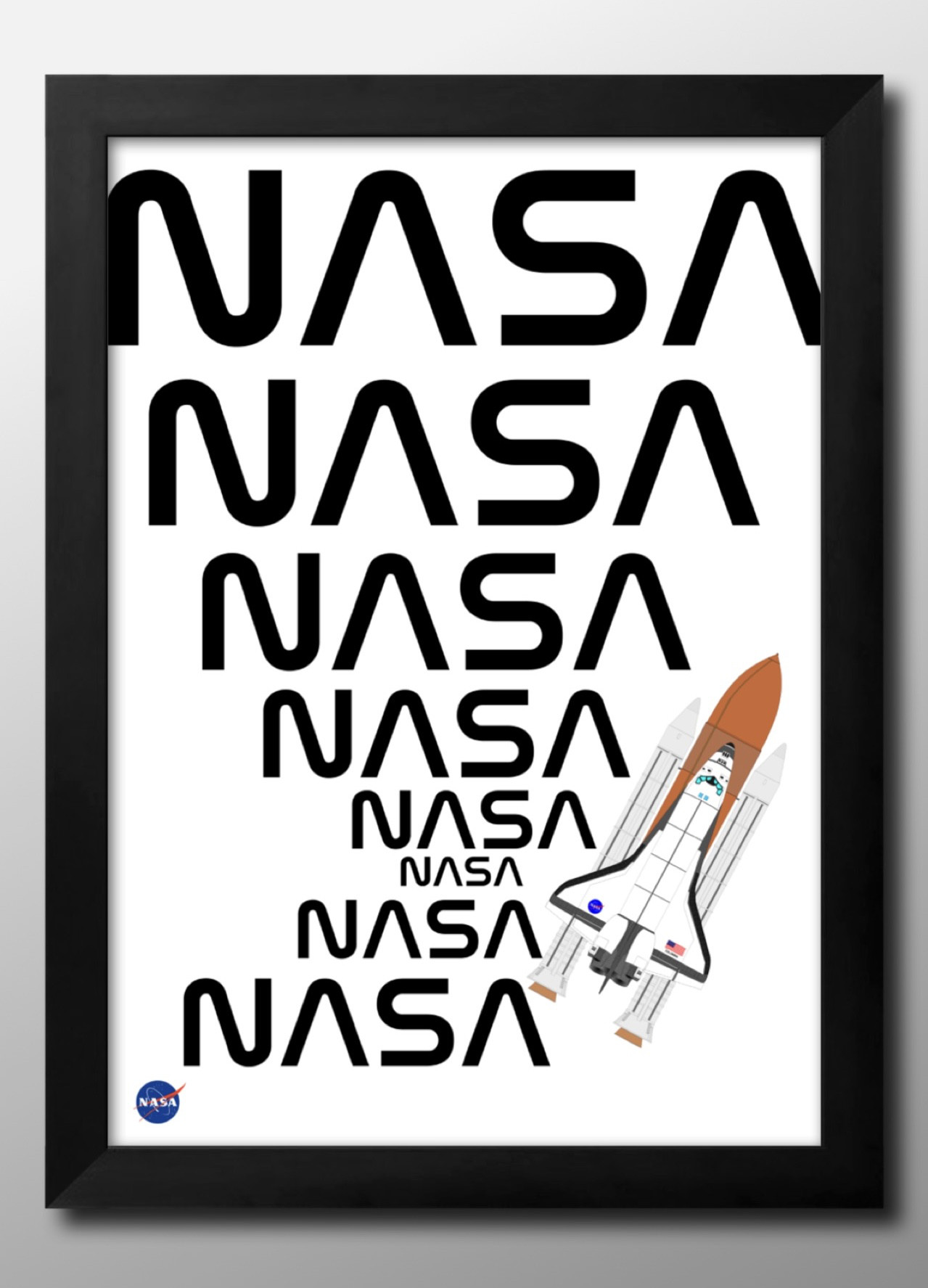 13214□ポスター 絵画 A3サイズ 『NASA スペースシャトル アメリカ航空