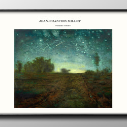 13051□ポスター 絵画 A3サイズ 『ジャン＝フランソワ・ミレー 星の夜