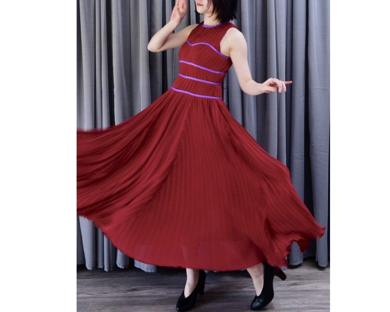 【12月スーパーSALE 15％OFF】  ドレス Tayler Ann ヴィンテージ ワンピース ワインレッド スーツ・フォーマル・ドレス