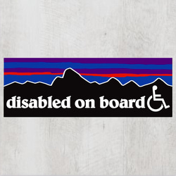 P【disabled on board】車椅子マークマグネットステッカー 1枚目の画像