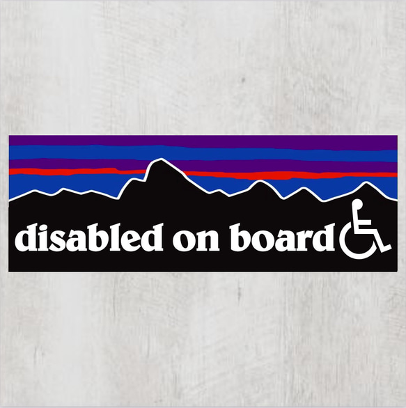 P【disabled on board】車椅子マークマグネットステッカー 1枚目の画像