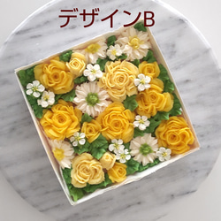 【4月6日発送】あんこのフラワーケーキ(ボックス型) 3枚目の画像