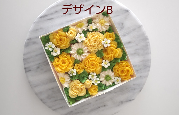 【4月6日発送】あんこのフラワーケーキ(ボックス型) 3枚目の画像