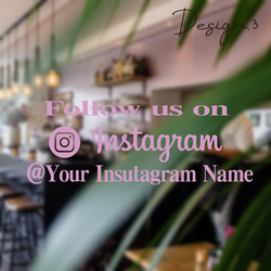 Instagram【SNS】　アイコン　アカウント名　インスタ　ステッカー　シール　表札 　店舗　 3枚目の画像