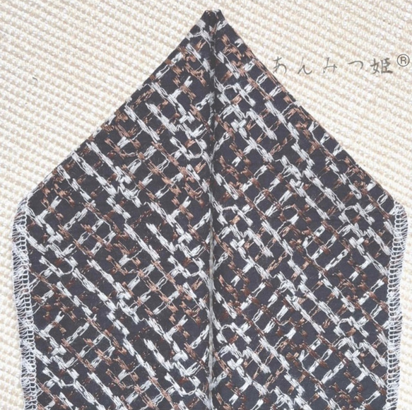 綿の刺繍半衿 雨上がりの石畳 7枚目の画像