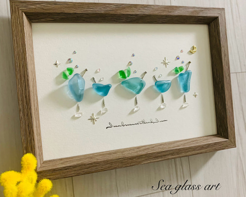 シーグラスアート『 Happy Wedding♡♡～ globe 』 シーグラスアート『 Happy Wedding♡♡～ globe 』 シーグラスアート