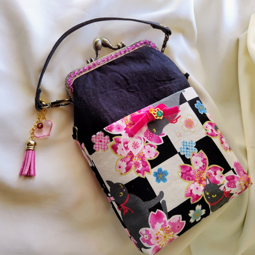 ♡ ΦωΦ いち早く ♡ハンドメイド*お財布ポーチ♡カラフル猫ちゃん(
