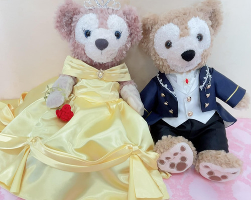 結婚式用 テッドアレンジ オーダーメイド ペアテディーベアー Disney ダッフィー シェリーメイ ウエルカムベア 結婚式 ペア