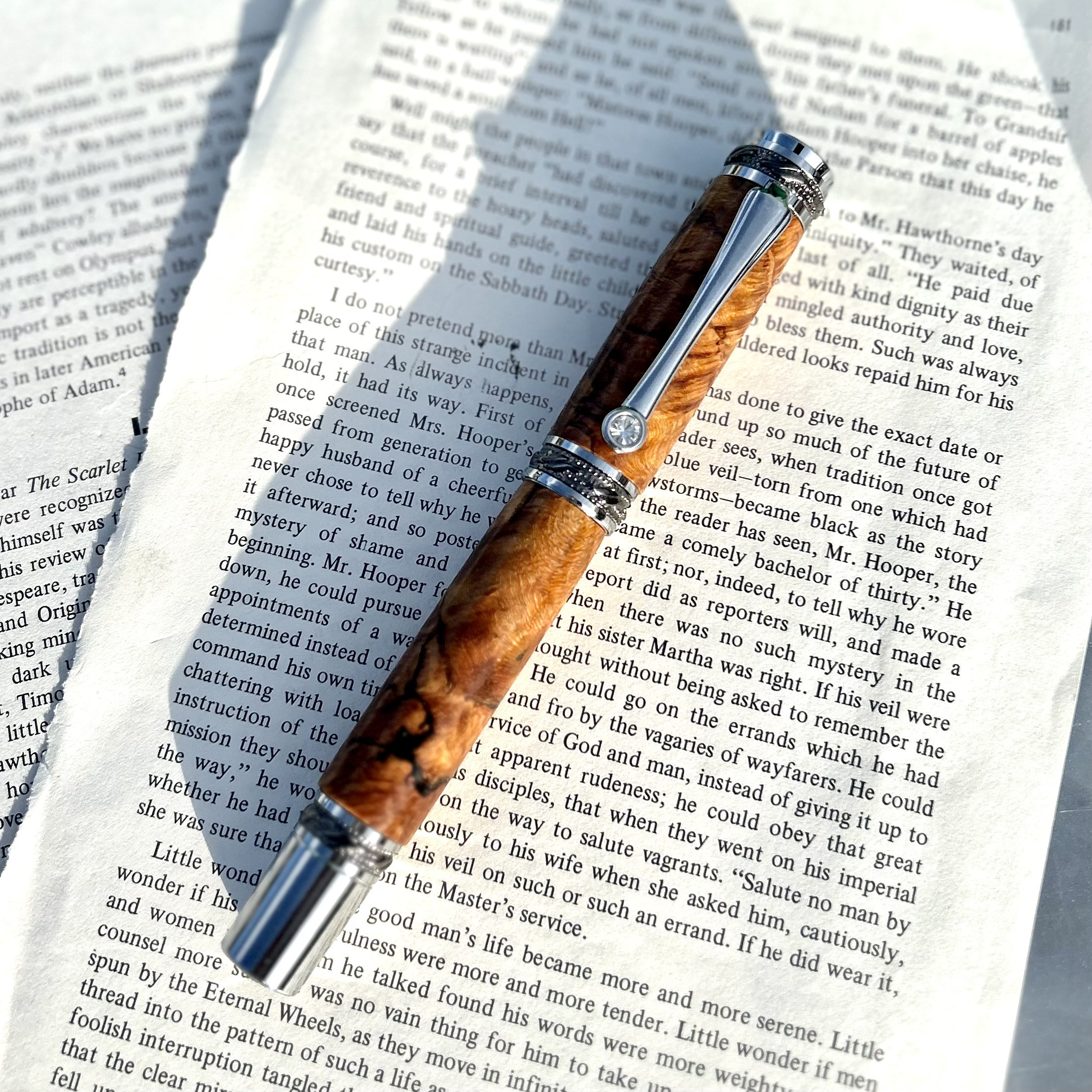 【世界に一本だけ・希少】花梨瘤木　ボールペン　c1239