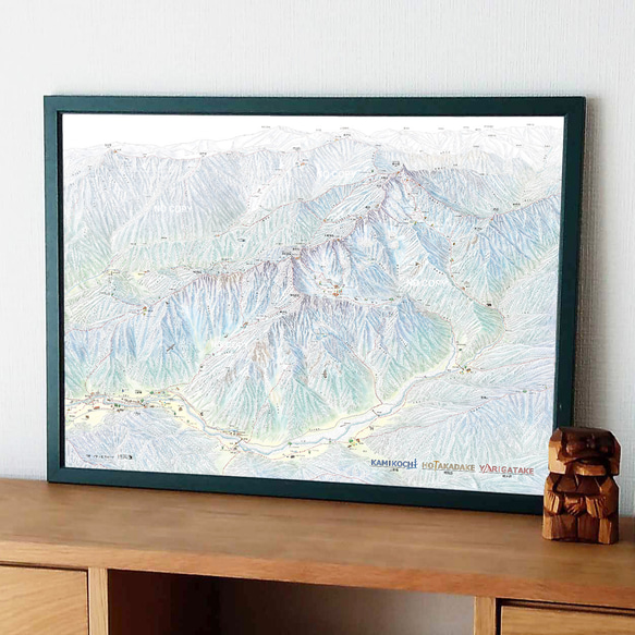 槍穂高鳥瞰マップ 写真・グラフィック アトリエちけーず 通販 15629127