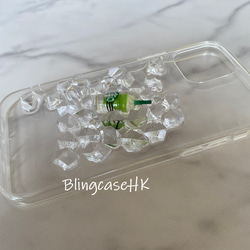 送料無料 キラキラ 樹脂 可愛い iPhone 15 全機種対応 Samsung S24 ケース クリア スマホケース 4枚目の画像