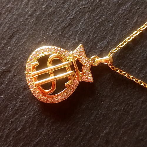 NK005 ＄ Dollar ネックレス／ドルマーク／マネー／運気／ラッキー