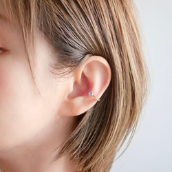 K10YG  0034  birth stone  ear cuff -YOSHIMI NOGUCHI JEWELRY- 7枚目の画像