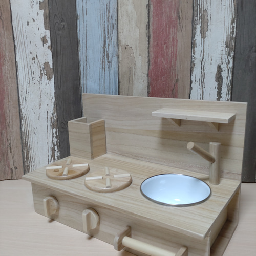 卓上 おままごとキッチン☆ワンポイントプレート付☆ おもちゃ