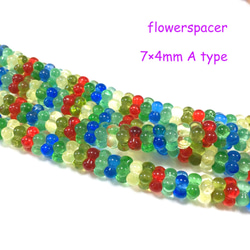 チェコビーズ フラワースペーサー 7×4㎜ Aタイプ 1枚目の画像