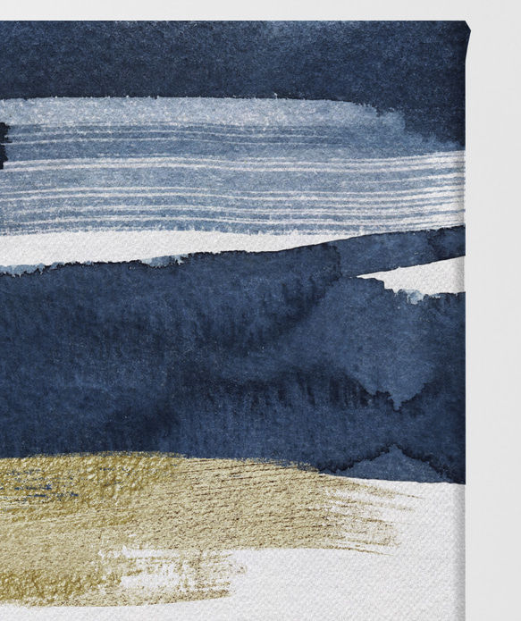 アートポスター【 nijimi01 】北欧アートでお部屋の模様替え  紺  抽象画 アブストラクト 10枚目の画像